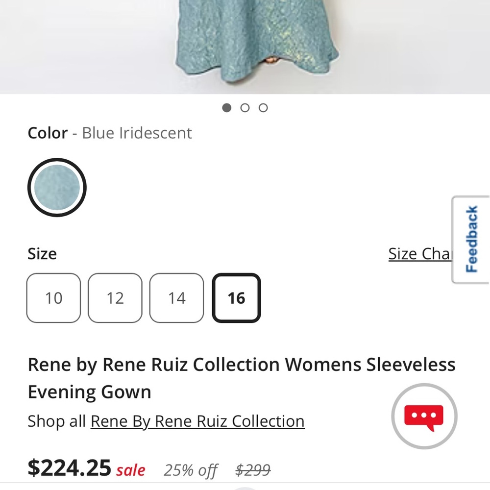Fashion Nova One-Shoulder Lace Gown in Pale Blue - Picture 4 of 4
